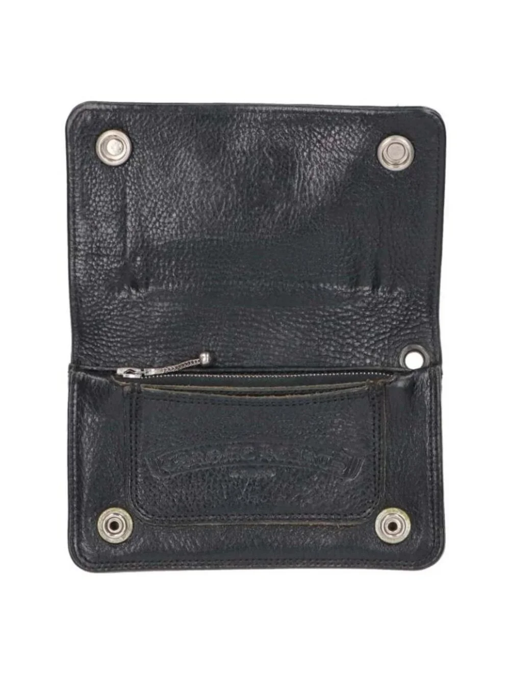Chrome Hearts BS Flare Button Leather Wallet